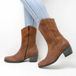 Wolky Laarzen Caprock HV Cognac Suede -dames-schoenen Verkoop 550x745 1