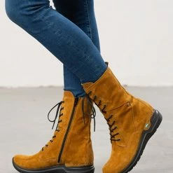 Wolky Veterschoenen Zigzag Donker Oker Suede 18 Wolky Veterschoenen Zigzag Donker Oker Suede -dames-schoenen Verkoop 550x745 7