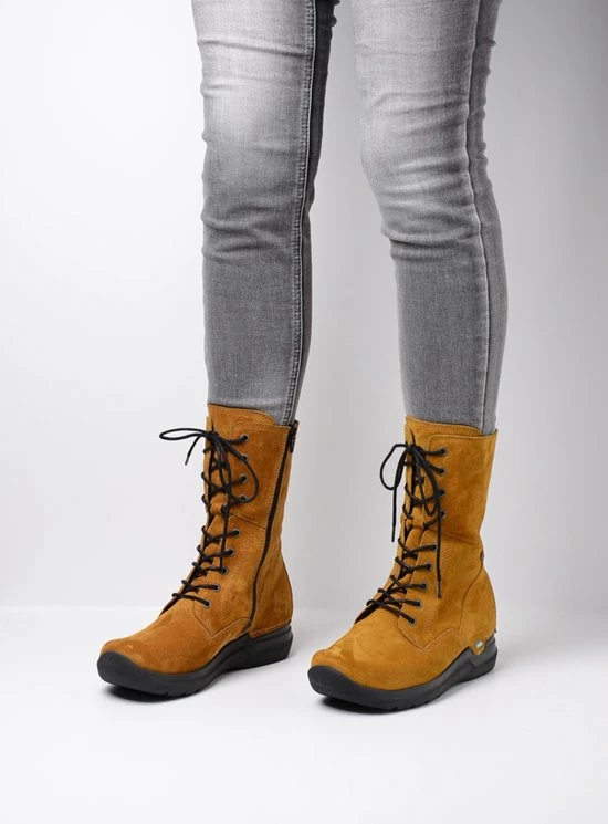 Wolky Veterschoenen Zigzag Donker Oker Suede 7 Wolky Veterschoenen Zigzag Donker Oker Suede - Afbeelding 7