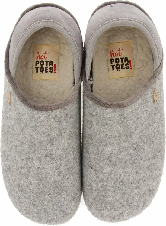 Hot Potatoes Furry Sloffen Met Hielsluiting - Grijs - Maat 39 5 Hot Potatoes Furry Sloffen Met Hielsluiting - Grijs - Maat 39 - Afbeelding 5