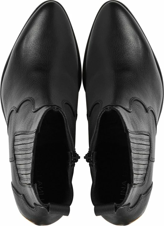 Lina Locchi Enkellaarsjes Dames / Laarzen / Damesschoenen - Leer - L1151 - Zwart - Maat 37 4 Lina Locchi Enkellaarsjes Dames / Laarzen / Damesschoenen - Leer - L1151 - Zwart - Maat 37 - Afbeelding 4