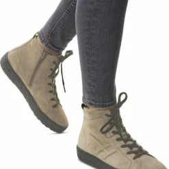 Hartjes Vrouwen Suède Hoge Sneakers / Damesschoenen 172.1422 - Beige - Maat 38 -dames-schoenen Verkoop 550x757 7