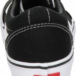 Vans Ward Platform Canvas Dames Sneakers - Black/White - Maat 42 -dames-schoenen Verkoop 550x783