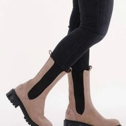 Shabbies Amsterdam Shabbies 182020394 Chelsea Boots - Enkellaarsjes - Dames - Taupe - Maat 38 -dames-schoenen Verkoop 550x785 3