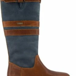 Travelin' Norway - Dames Wolgevoerde Outdoorlaars - Waterdicht En Ademend - Wandellaarzen - Blauw Leer - Maat 41