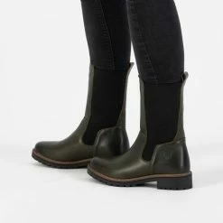 Travelin' Ringdal Leren Dameslaarzen - Wol Gevoerd - Chelsea Boots - Olijf Groen/Leger Groen Leer - Maat 43 -dames-schoenen Verkoop 550x793 7