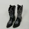 Merkloos Evi Cowboy Laars | Schoenen Dames | Cowboy Laarzen | Sierlijke Opdruk | Stoer | Trendy | Leatherlook | Kleur Zwart | Maat 36
