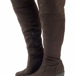 Gabylou - Laarzen Voor Brede Kuiten XL - Model Nathalie - Donkerbruin MF, Maat 41 -dames-schoenen Verkoop 550x836