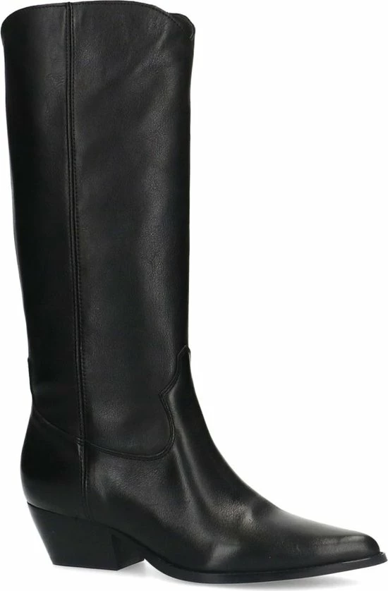 Manfield - Dames - Zwarte Leren Cowboy Laarzen - Maat 39 6 Manfield - Dames - Zwarte Leren Cowboy Laarzen - Maat 39 - Afbeelding 6